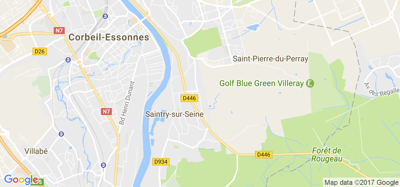 map de la ville de Saintry-sur-Seine