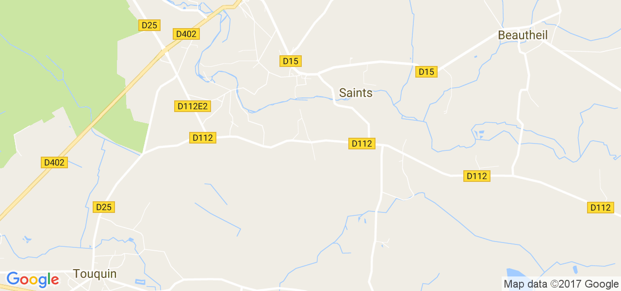 map de la ville de Saints