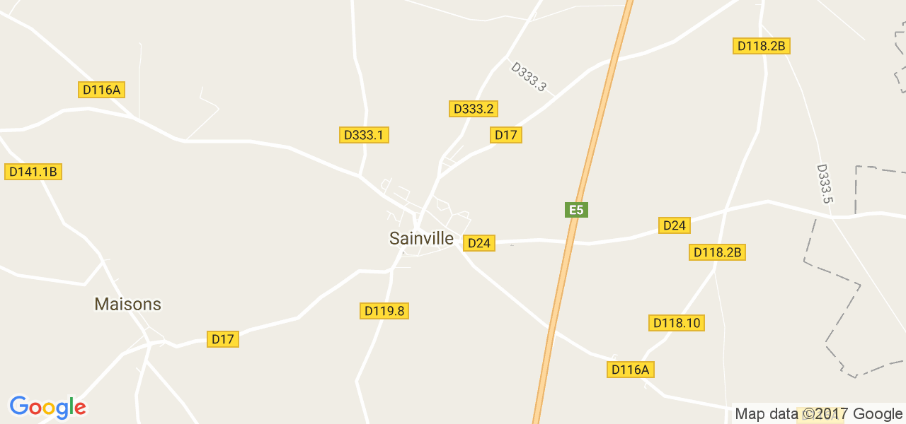 map de la ville de Sainville