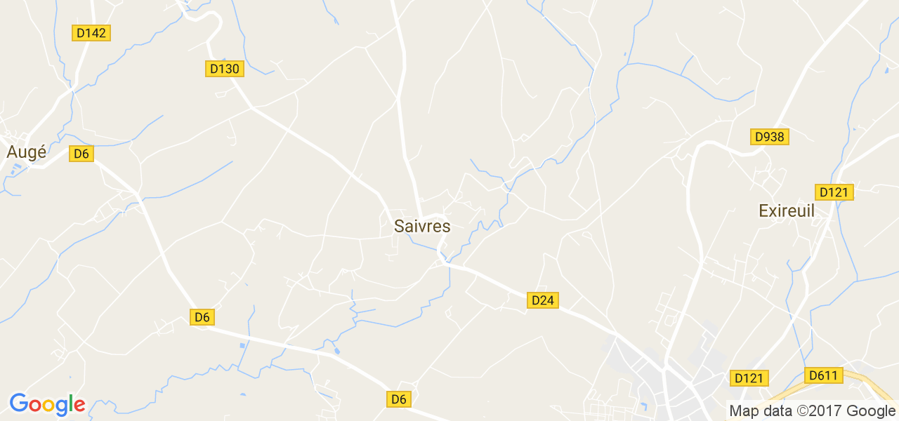 map de la ville de Saivres