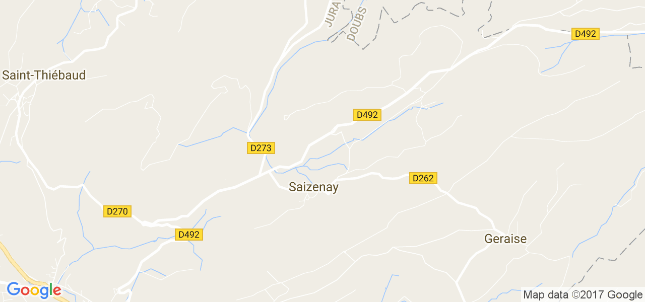 map de la ville de Saizenay