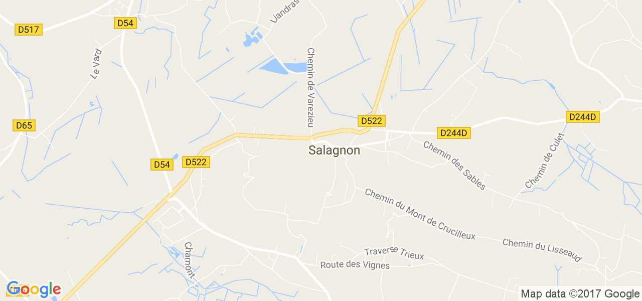 map de la ville de Salagnon