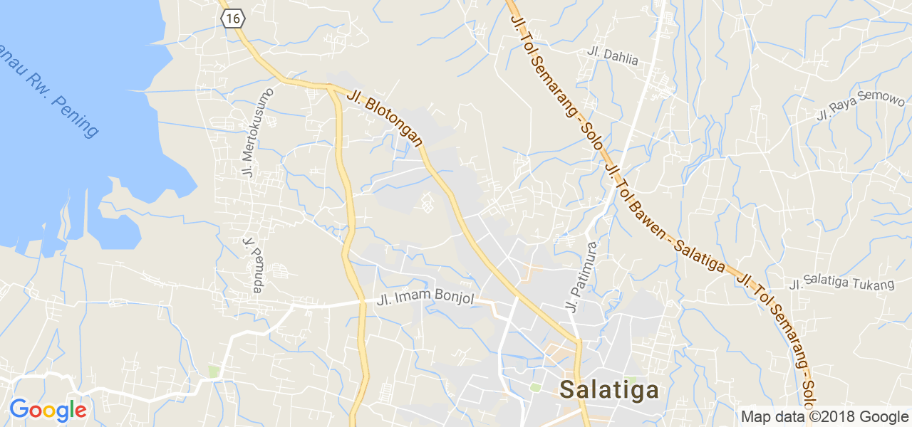 map de la ville de Salatiga