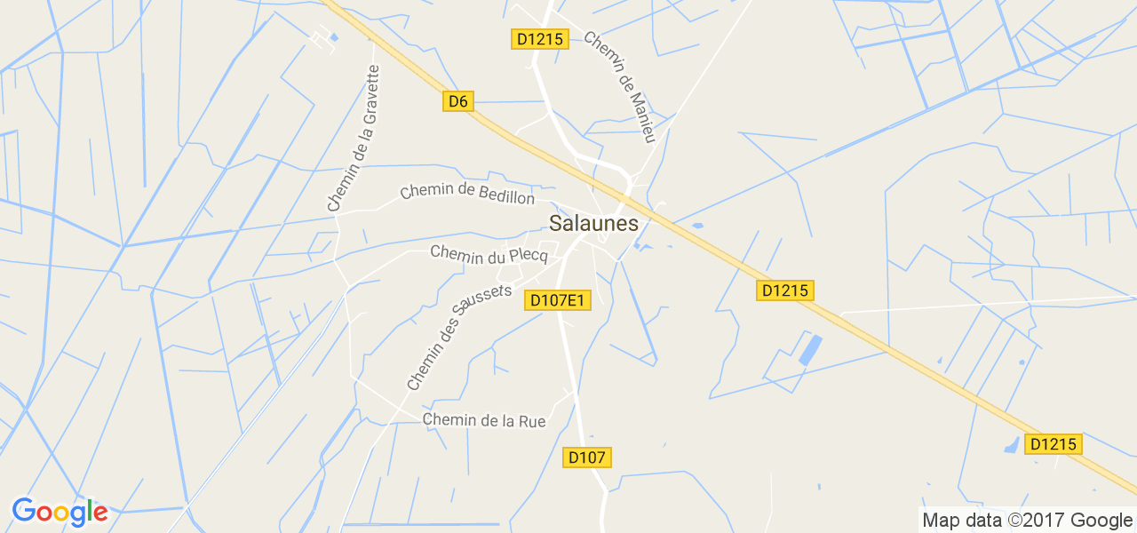 map de la ville de Salaunes