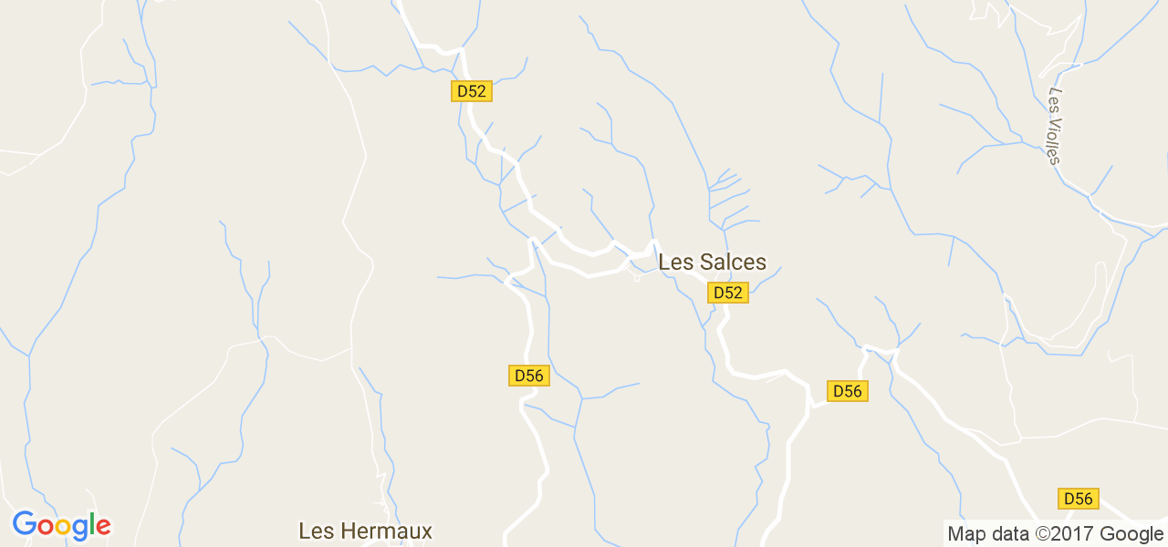 map de la ville de Salces