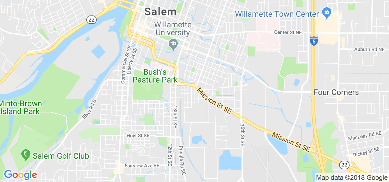 map de la ville de Salem