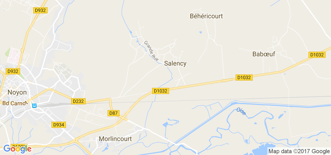 map de la ville de Salency