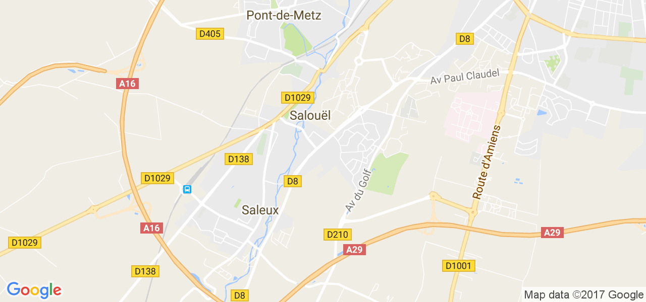 map de la ville de Saleux