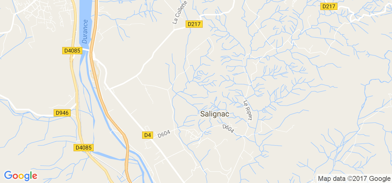 map de la ville de Salignac