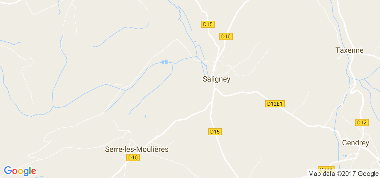 map de la ville de Saligney