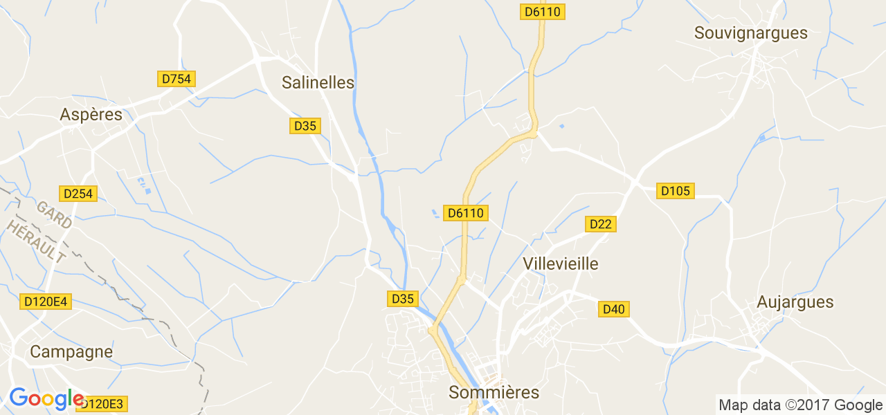 map de la ville de Salinelles