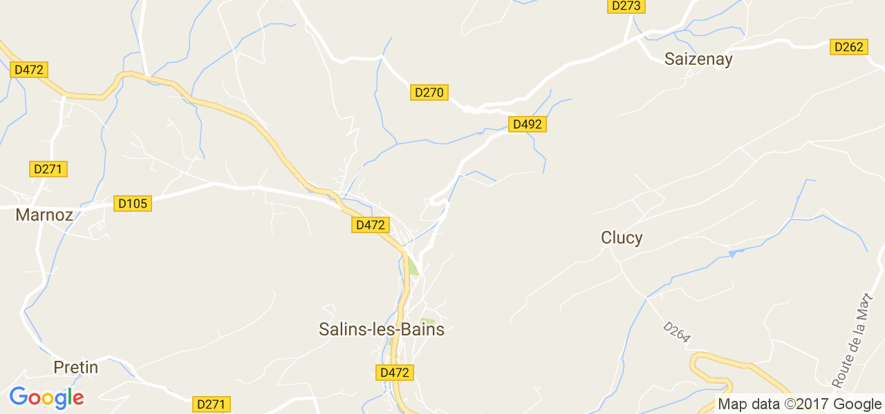 map de la ville de Salins-les-Bains