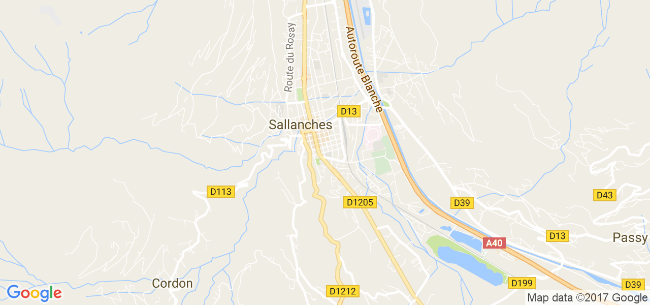 map de la ville de Sallanches