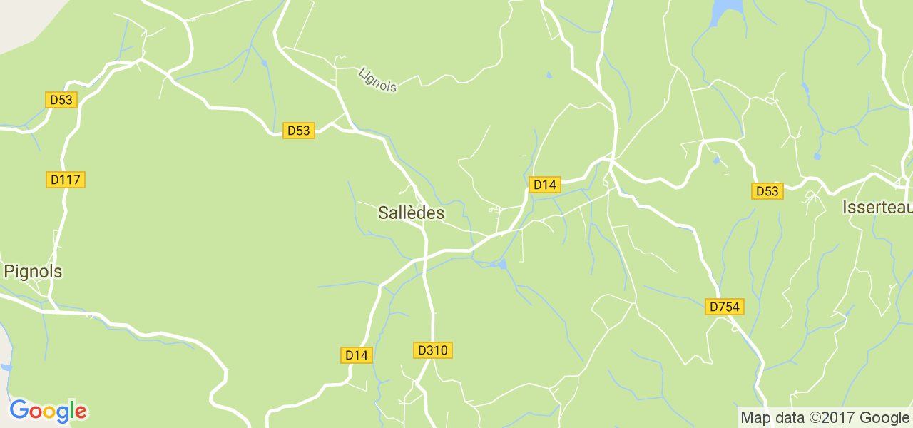 map de la ville de Sallèdes