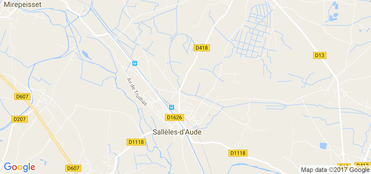 map de la ville de Sallèles-d'Aude