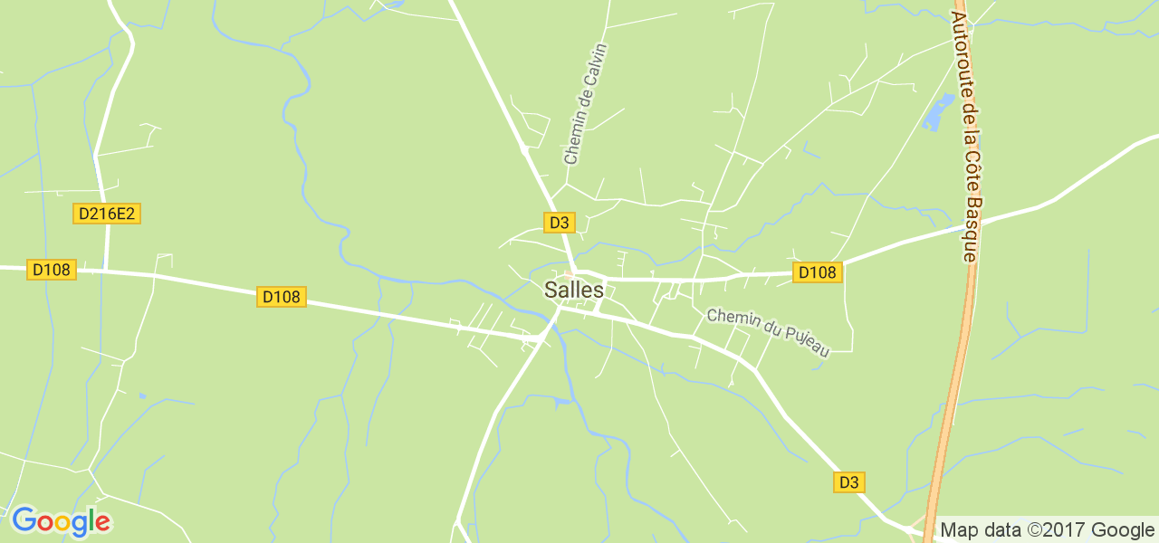 map de la ville de Salles