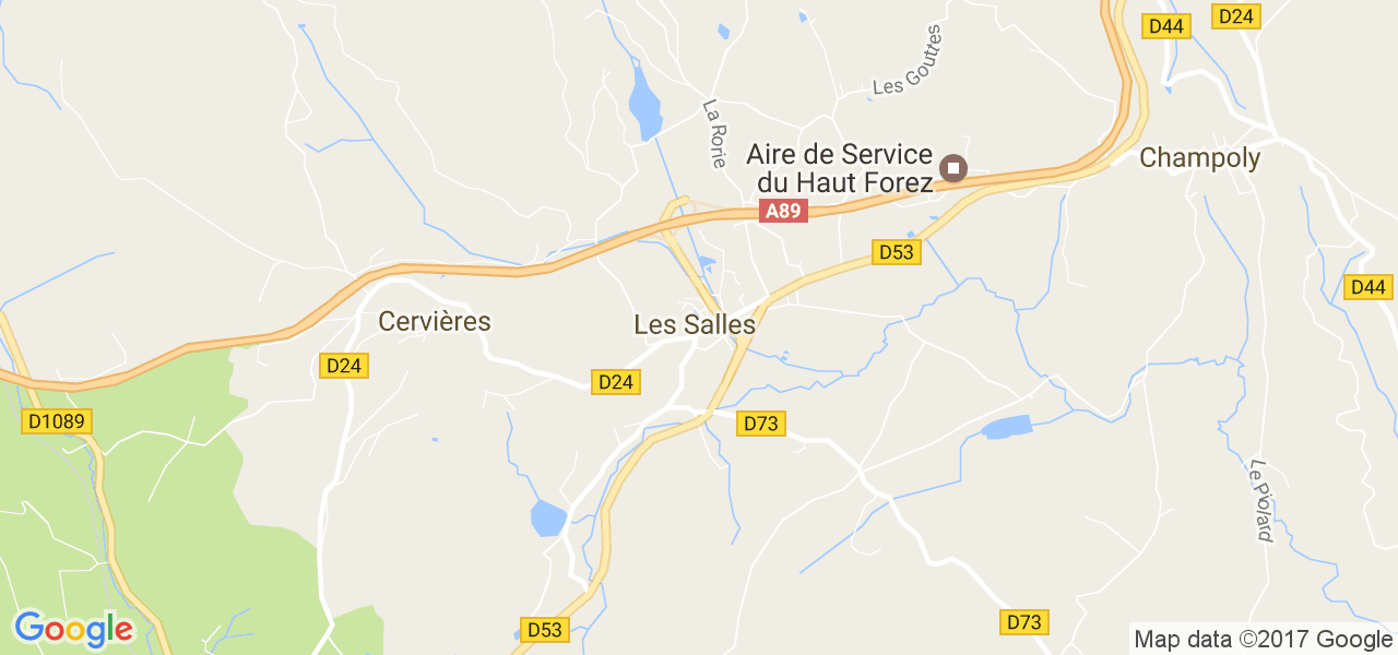 map de la ville de Salles