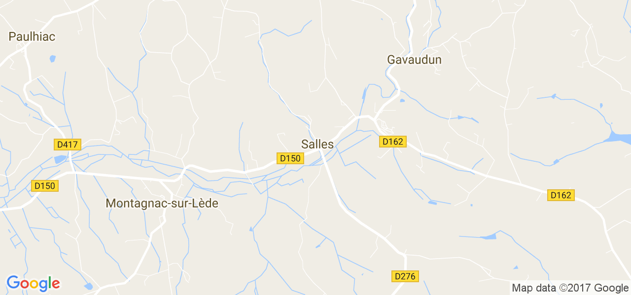 map de la ville de Salles