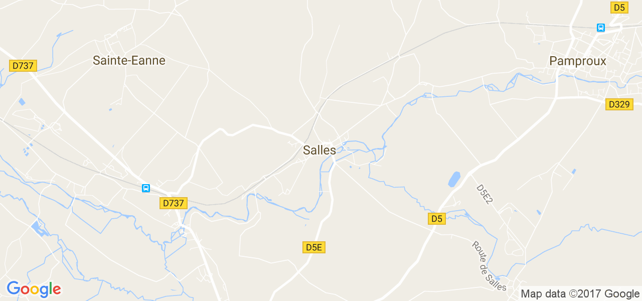 map de la ville de Salles