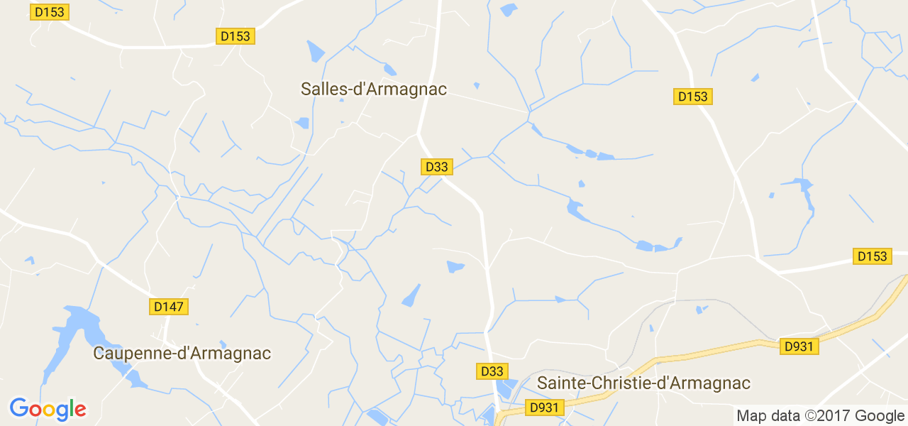 map de la ville de Salles-d'Armagnac