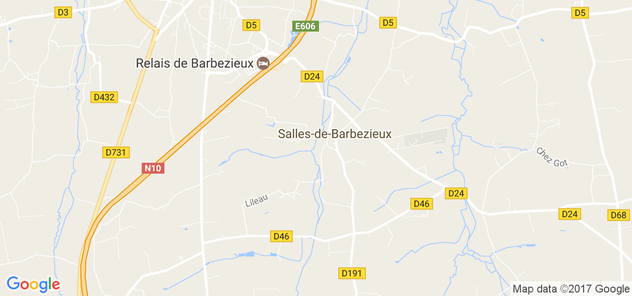 map de la ville de Salles-de-Barbezieux