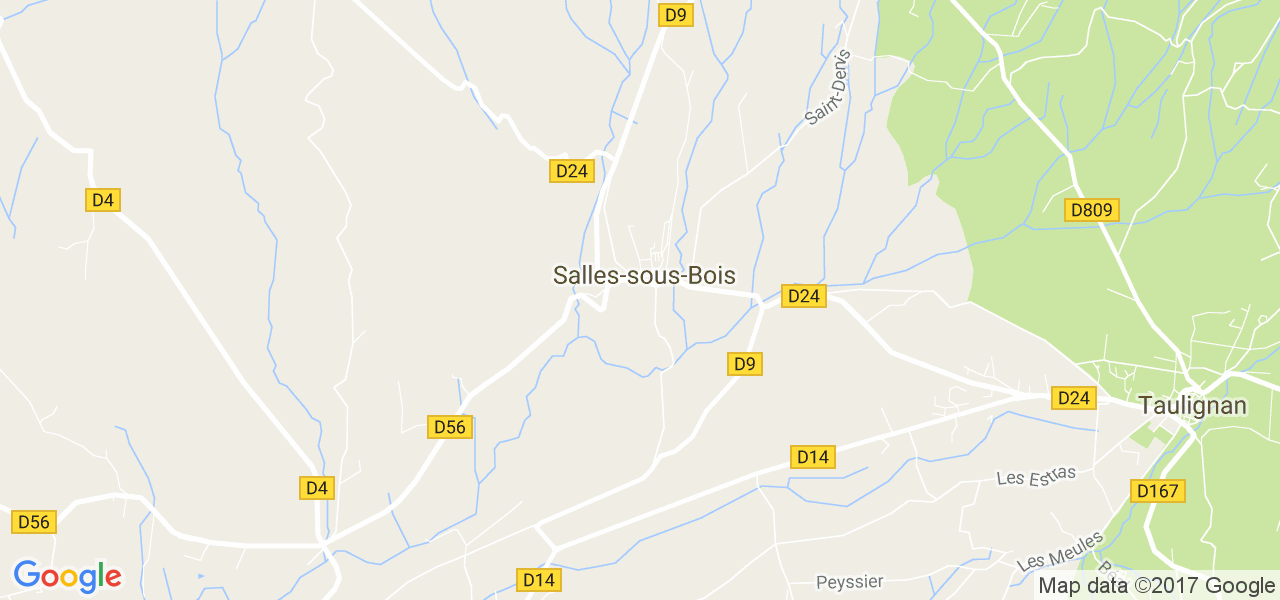 map de la ville de Salles-sous-Bois