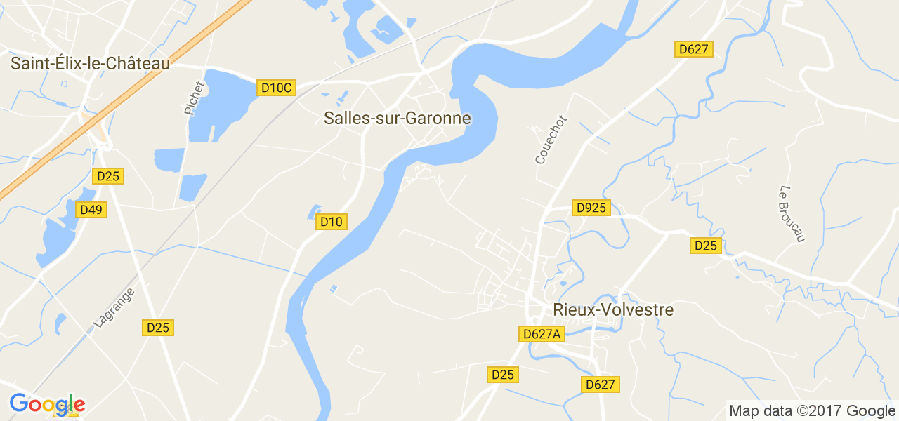 map de la ville de Salles-sur-Garonne