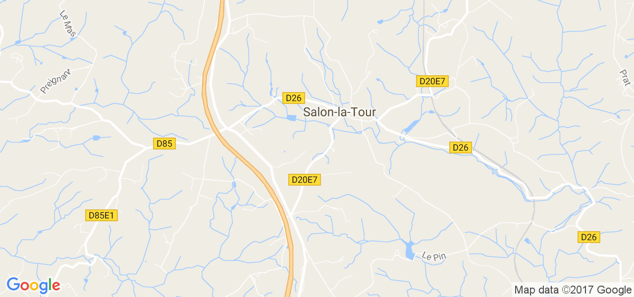 map de la ville de Salon-la-Tour