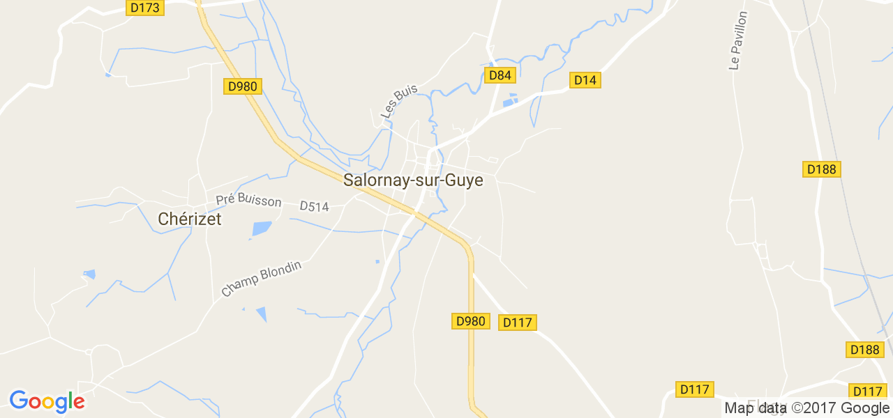 map de la ville de Salornay-sur-Guye