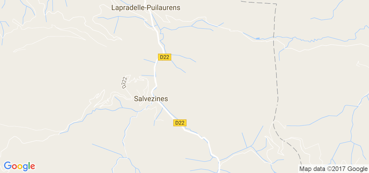 map de la ville de Salvezines