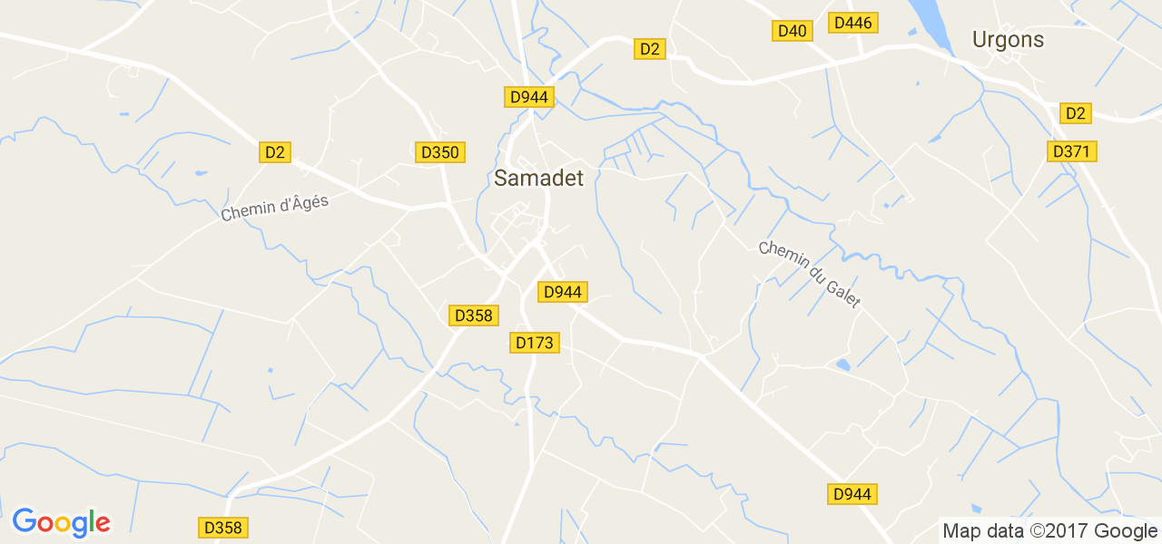 map de la ville de Samadet