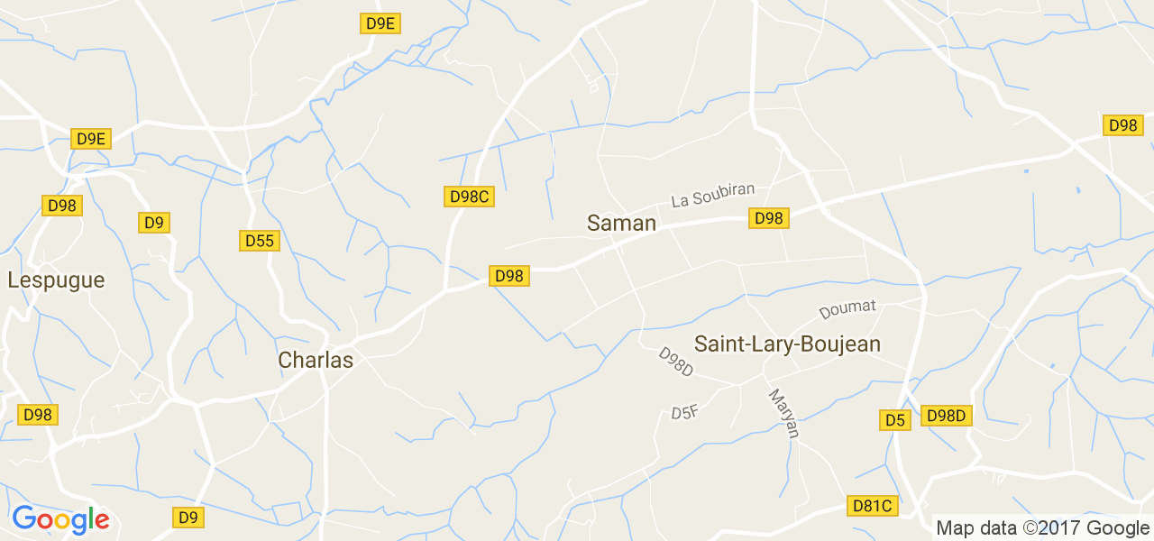 map de la ville de Saman