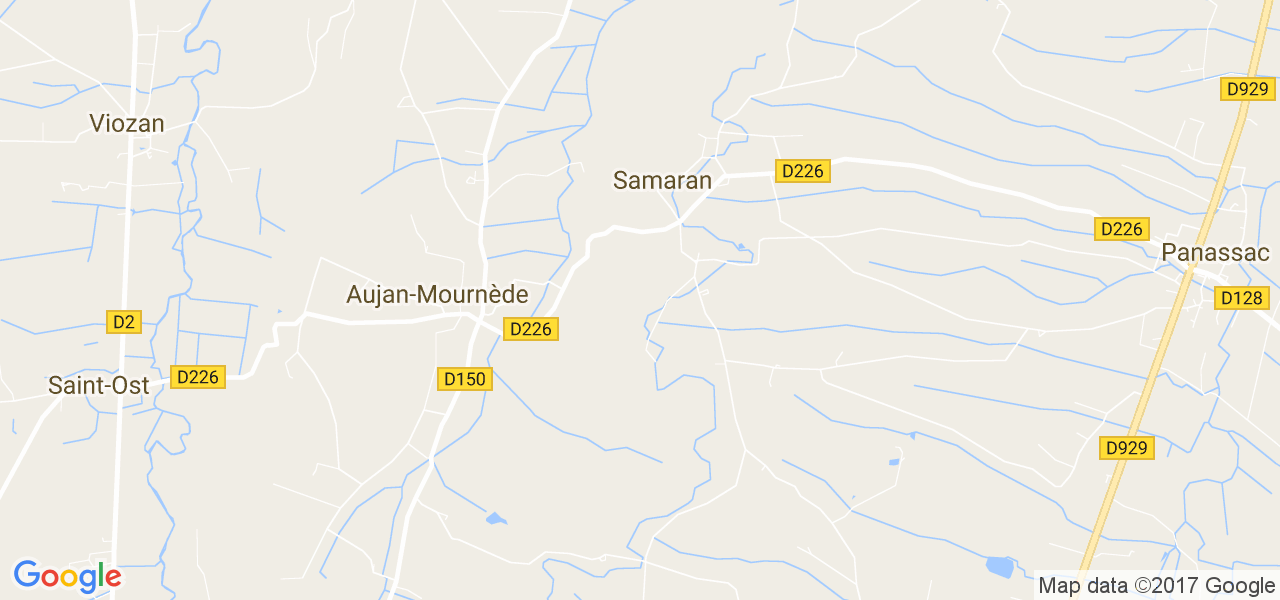 map de la ville de Samaran