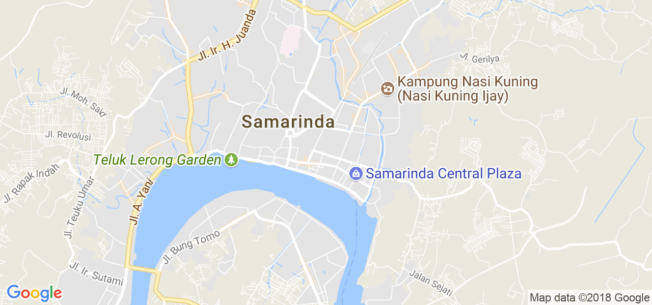 map of the city of Samarinda