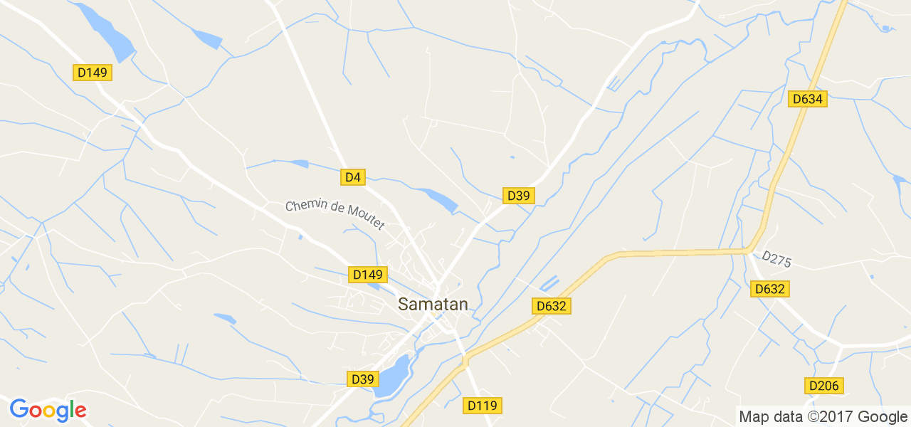 map de la ville de Samatan