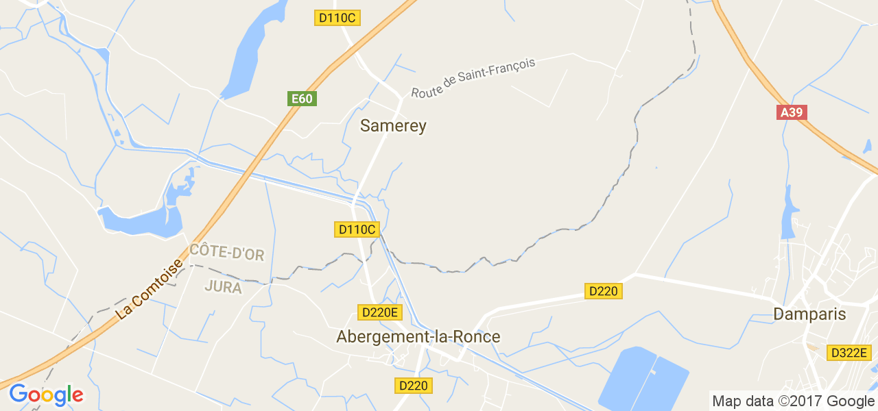 map de la ville de Samerey