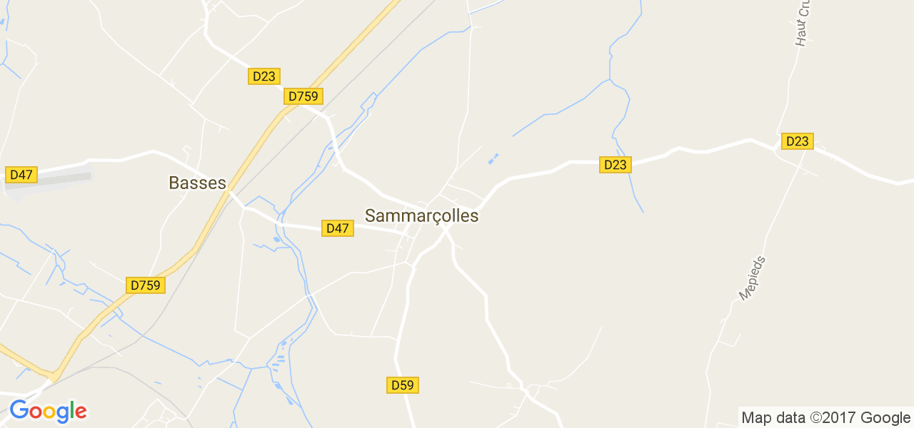 map de la ville de Sammarçolles