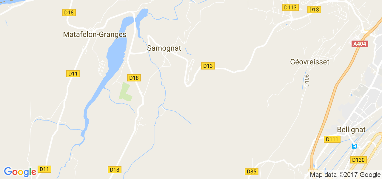 map de la ville de Samognat