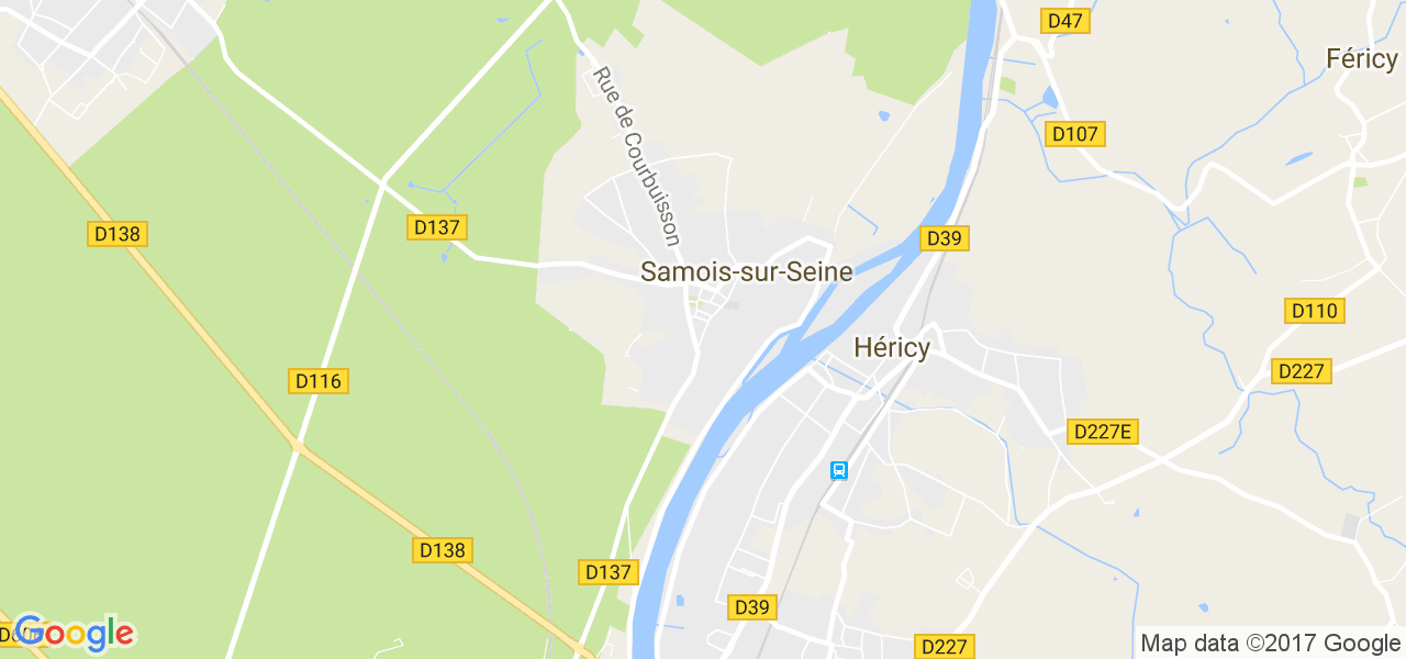 map de la ville de Samois-sur-Seine