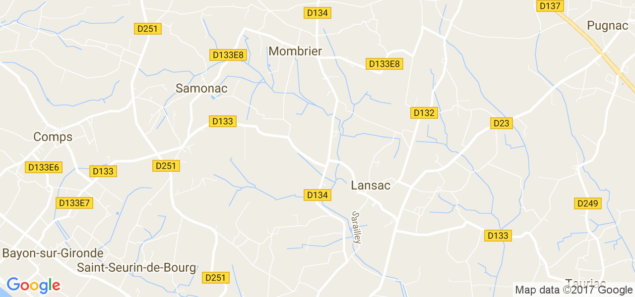 map de la ville de Samonac