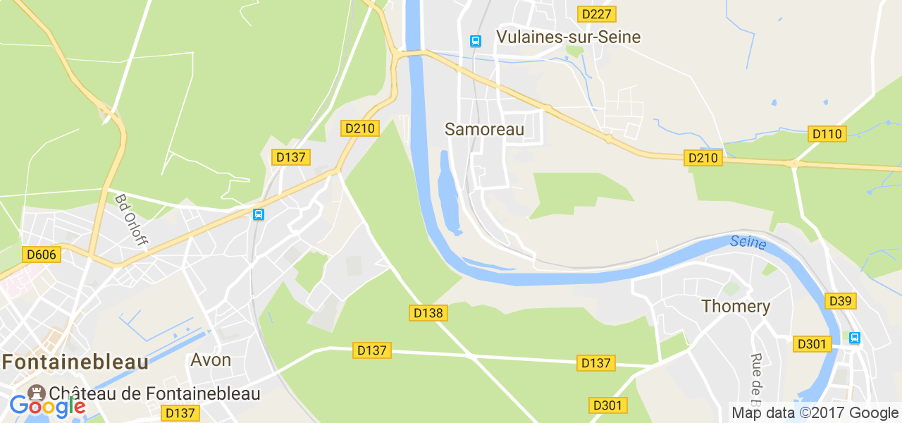 map de la ville de Samoreau