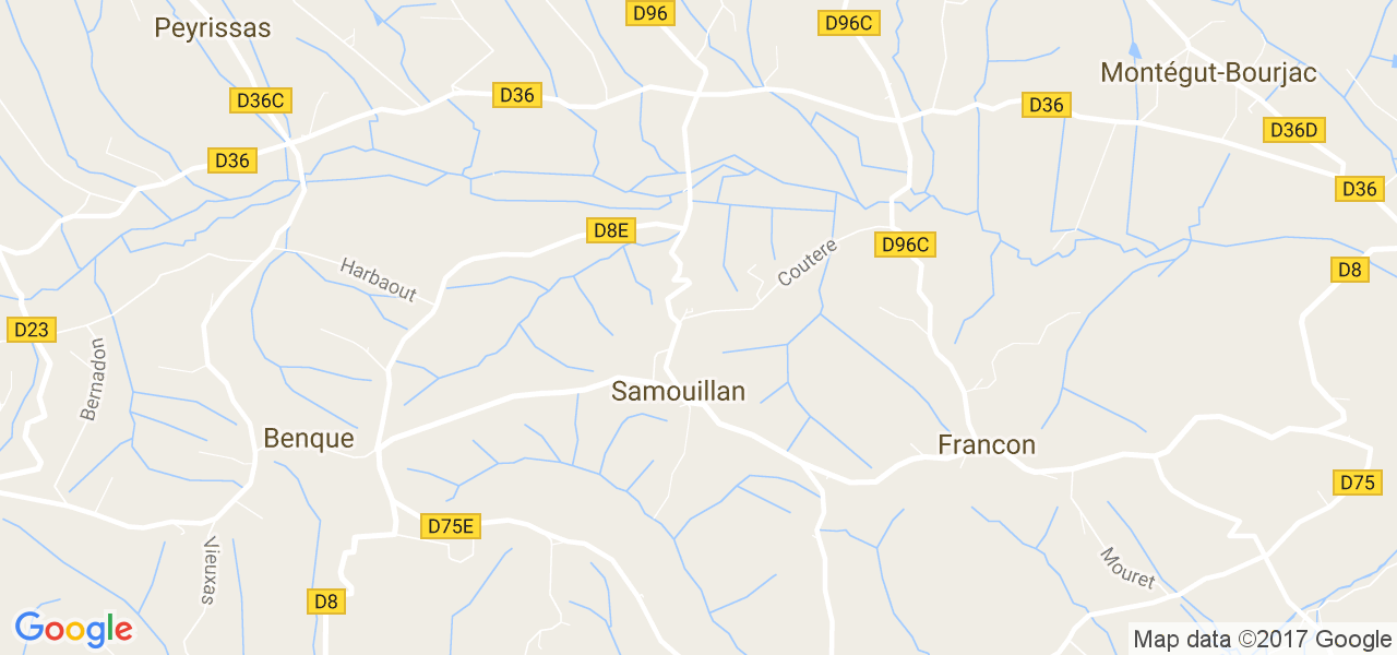 map de la ville de Samouillan