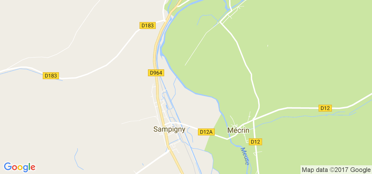 map de la ville de Sampigny