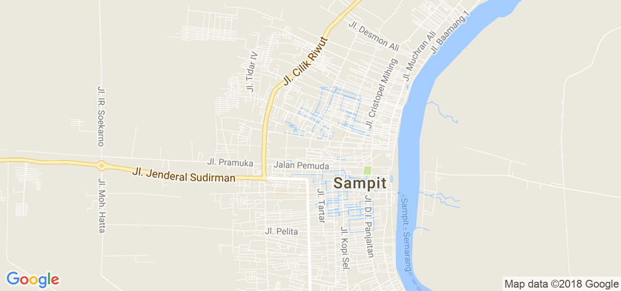 map de la ville de Sampit