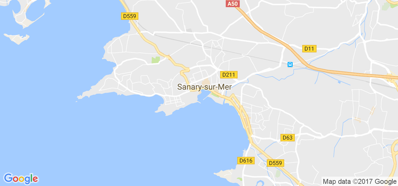 map de la ville de Sanary-sur-Mer