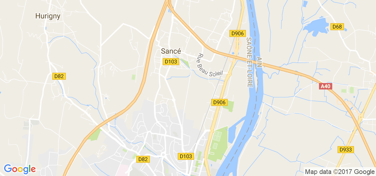 map de la ville de Sancé