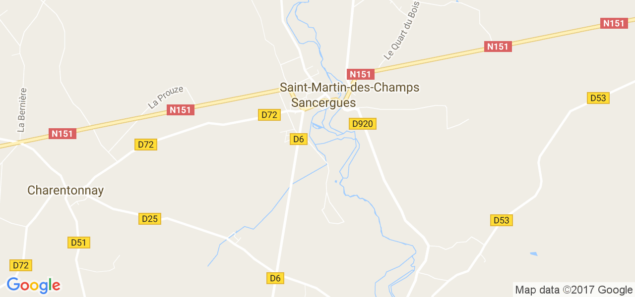 map de la ville de Sancergues