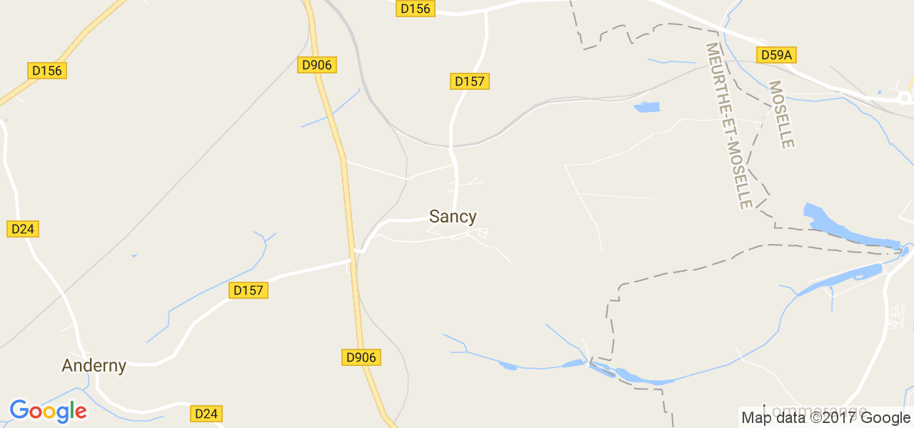 map de la ville de Sancy