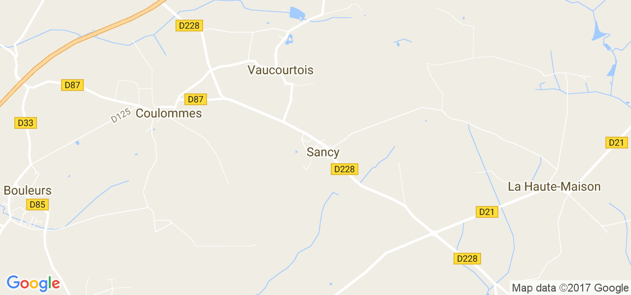 map de la ville de Sancy