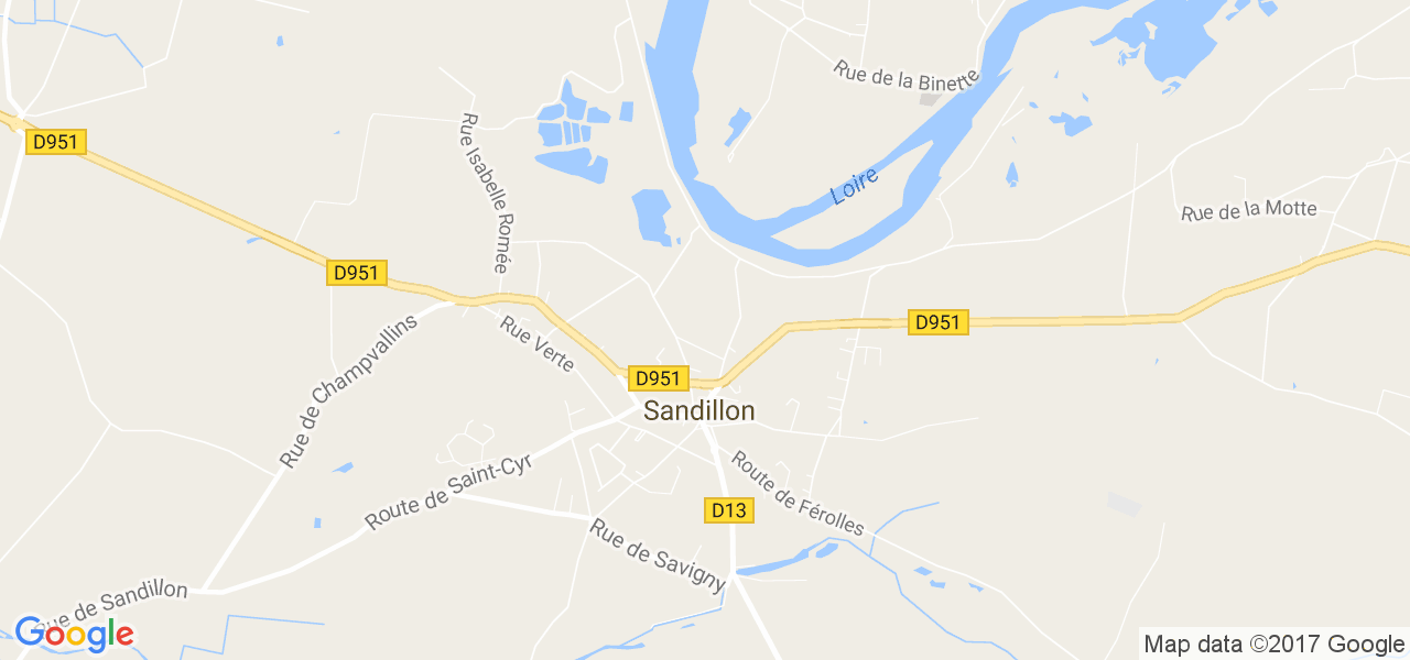 map de la ville de Sandillon